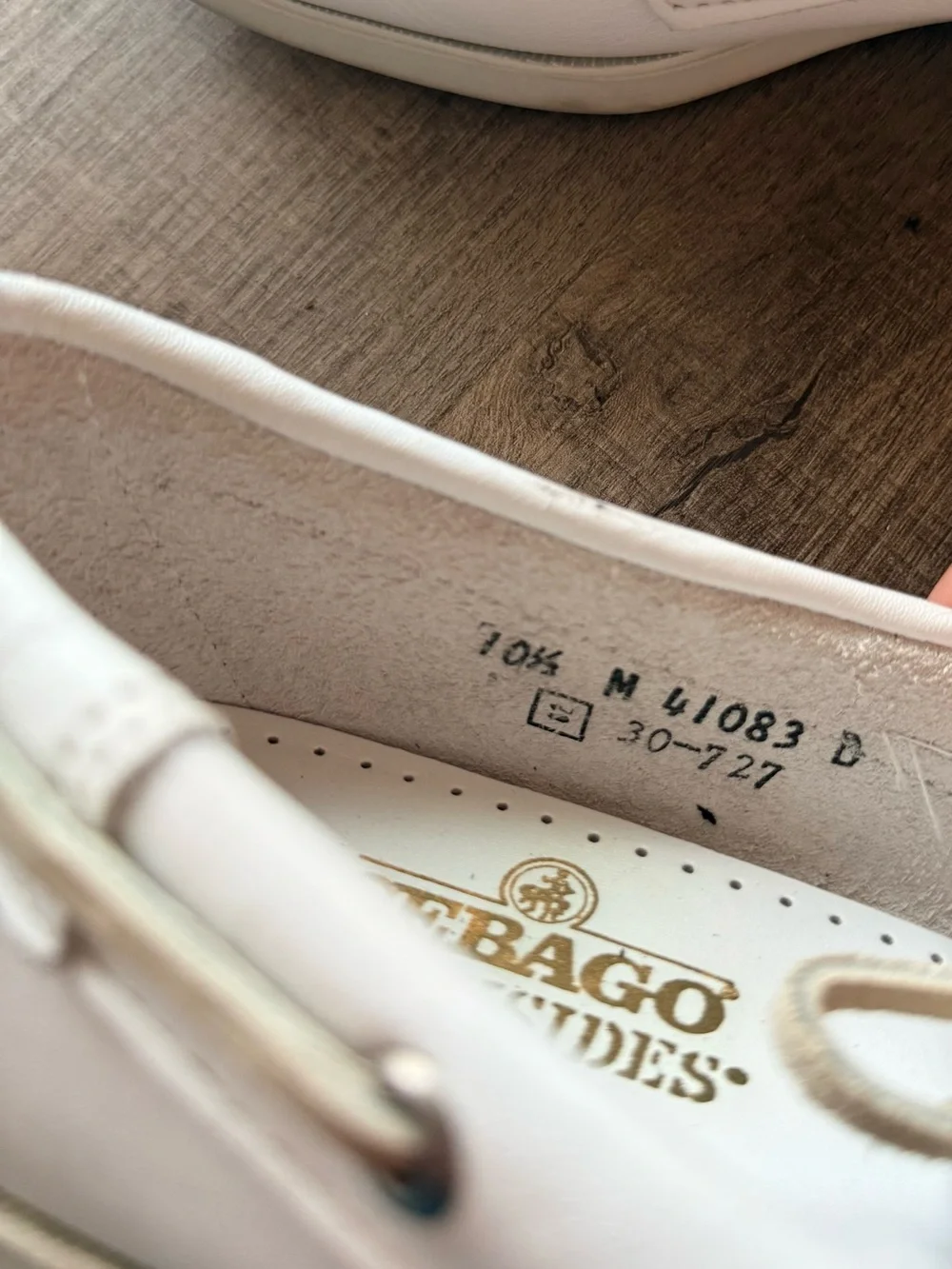 Sebago White Leather Men’s Boat Shoes